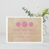 Invitation de sauvegarde de date de mariage grunge (Debout devant)