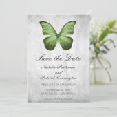 Invitation de sauvegarde de date de mariage Papill (Debout devant)