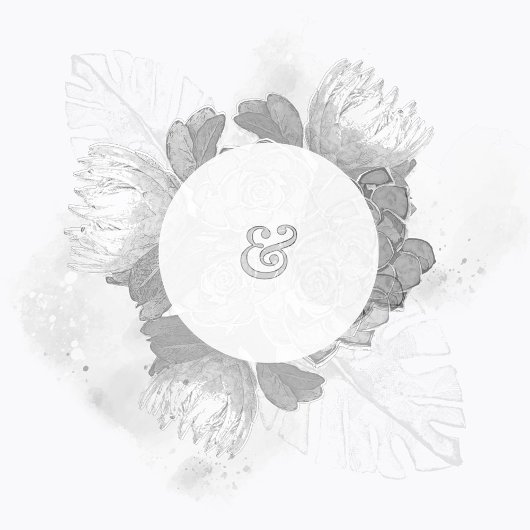 Invitation de sauvegarde de date de mariage Protéa