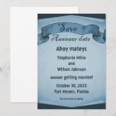 Invitation de sauvegarde de date de parchemin de p (Devant / Derrière)