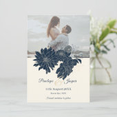 Invitation de sauvegarde de date de photo florale (Debout devant)