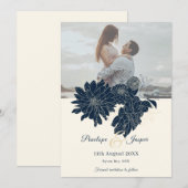 Invitation de sauvegarde de date de photo florale (Devant / Derrière)