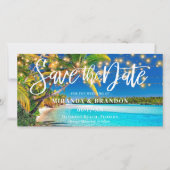 Invitation de sauvegarde de date de plage tropical (Devant)
