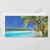 Invitation de sauvegarde de date de plage tropical (Dos)