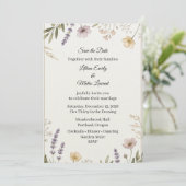 Invitation de sauvegarde de date de prairie botani (Debout devant)