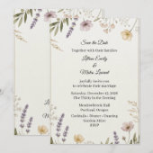 Invitation de sauvegarde de date de prairie botani (Devant / Derrière)