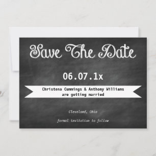 Invitation de sauvegarde de date de tableau noir