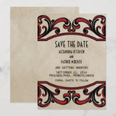 Invitation de sauvegarde de date de tourbillons go (Devant / Derrière)