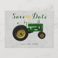 Invitation de sauvegarde de date de tracteur de ba