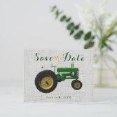 Invitation de sauvegarde de date de tracteur de ba (Debout devant)