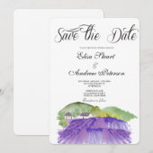 Invitation de sauvegarde de date de vignoble tosca (Devant / Derrière)