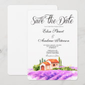 Invitation de sauvegarde de date de vignoble tosca (Devant / Derrière)