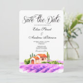 Invitation de sauvegarde de date de vignoble tosca (Debout devant)