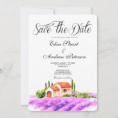 Invitation de sauvegarde de date de vignoble tosca (Devant)