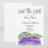 Invitation de sauvegarde de date de vignoble tosca (Devant / Derrière)