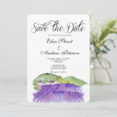 Invitation de sauvegarde de date de vignoble tosca (Debout devant)