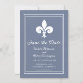 Invitation de sauvegarde de date Dusty Blue (Devant)