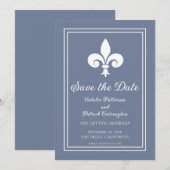 Invitation de sauvegarde de date Dusty Blue (Devant / Derrière)