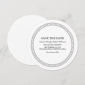 Invitation de sauvegarde de date encadrée d'ébène (Devant / Derrière)