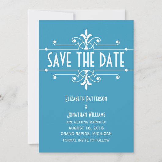 Invitation de sauvegarde de date Fancy Ornemental (Devant)