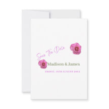 Invitation de sauvegarde de date florale rose