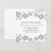 Invitation de sauvegarde de date florale simple gr (Devant / Derrière)