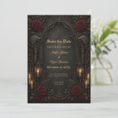 Invitation de sauvegarde de date gothique GOT somb (Debout devant)