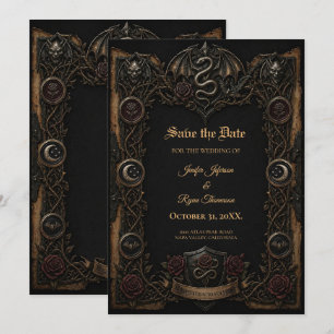 Invitation de sauvegarde de date gothique sombre