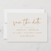 Invitation de sauvegarde de date INDIE Boho Brûlé (Devant)