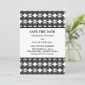 Invitation de sauvegarde de date Moderne Deco Noir (Debout devant)