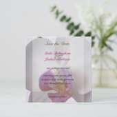 Invitation de sauvegarde de date pour orchidée ros (Debout devant)