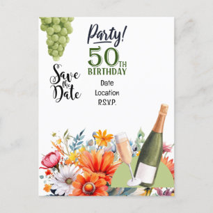 Invitation de sauvegarde de date pour une fête d'a