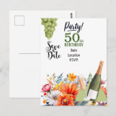Invitation de sauvegarde de date pour une fête d'a (Devant / Derrière)