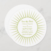 Invitation de sauvegarde de date Retro Deco Vert (Devant / Derrière)