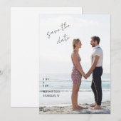 Invitation de sauvegarde de date simple avec photo (Devant / Derrière)