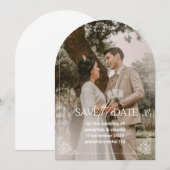 Invitation de sauvegarde de date simple bordée (Devant / Derrière)