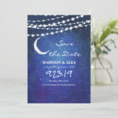 Invitation de sauvegarde de date sous les étoiles (Debout devant)