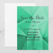 Invitation de sauvegarde de dates de ton émeraude (Devant / Derrière)