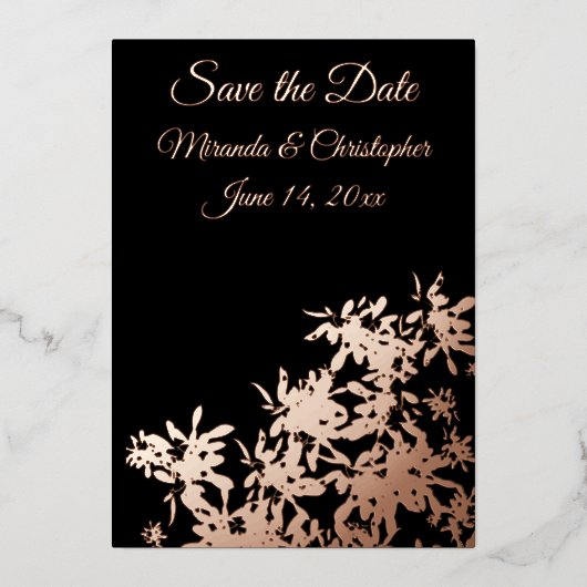 Invitation de Sauvegarde de Dates en Feuille Mince (Recto)