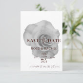 Invitation de sauvegarde de fleur de script simple (Debout devant)