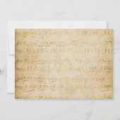 Invitation de sauvegarde de la date avec partition (Dos)