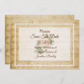 Invitation de sauvegarde de la date avec partition (Devant / Derrière)