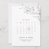 Invitation de sauvegarde de la date de calendrier  (Devant)