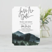 Invitation de sauvegarde de la date de la forêt de (Debout devant)
