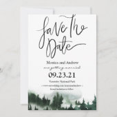 Invitation de sauvegarde de la date de la forêt de (Devant)