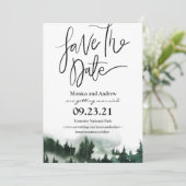 Invitation de sauvegarde de la date de la forêt de (Debout devant)