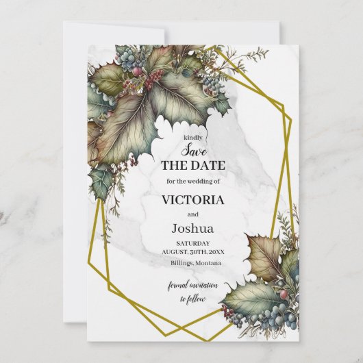 Invitation de sauvegarde de la date de la Winery (Devant)