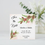 Invitation de sauvegarde de la date de Noël (Debout devant)