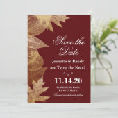 Invitation de sauvegarde de mariage d'automne de n (Debout devant)