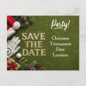 Invitation de sauvegarde de Noël pour le golf (Devant)